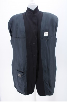 Veste Giorgio Armani bleu marine en laine vintage