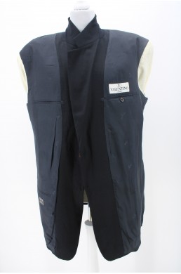 Veste Valentino bleu en laine vintage Made in Italy