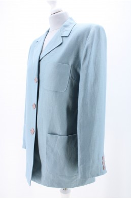 Veste Talbots Petites bleu en lin