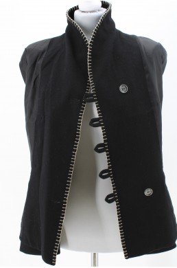 Veste Gérard Darel noire en laine vintage Made in France