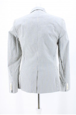 Veste Ralph Lauren bleu et blanc rayé - Blazer sport
