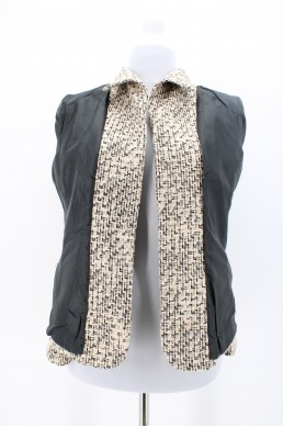 Veste Talbots beige en laine et soie vintage