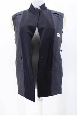 Veste Saint-Laurent Rive Gauche Paris bleu en laine vintage Made in Italy