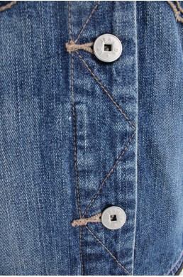 Veste en jean Marithé + Francois Girbaud bouton