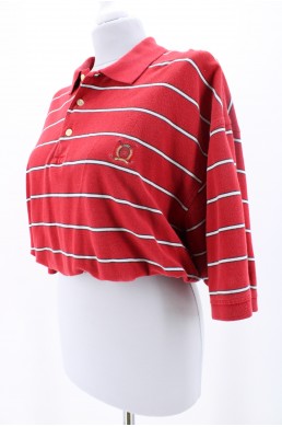 Polo crop top Tommy Hilfiger en coton
