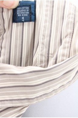Chemise Polo by Ralph Lauren beige crème en coton vintage