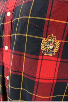 Chemise Ralph Lauren rouge et noir vintage