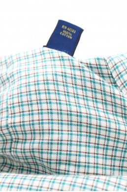 Chemise Ralph Lauren blanc et vert en coton vintage