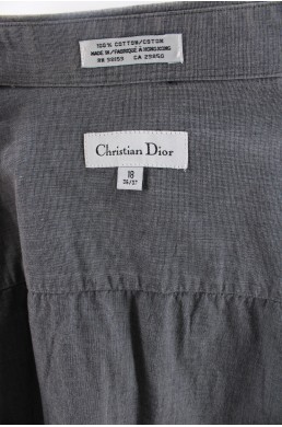 Chemise Christian Dior grise vintage label