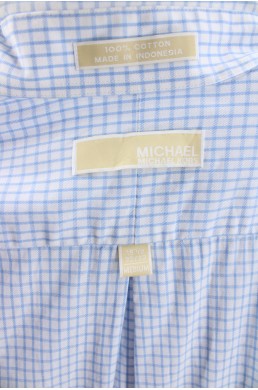 Chemise Michael Kors blanc et bleu ciel label