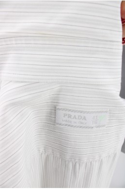 Chemise Prada blanche label