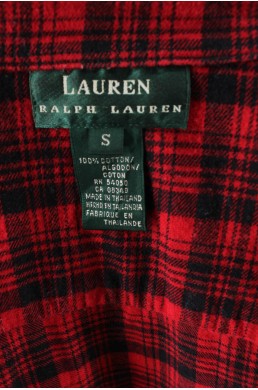 Chemise Lauren Ralph Lauren rouge Vetement occasion vintage friperie