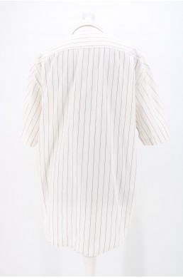Chemise Cacharel blanche avec rayures marron