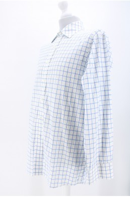 Chemise Michael by Michael Kors blanche avec rayures bleu en coton