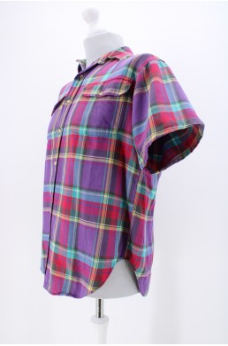 Chemise Ralph Lauren grise en coton vintage