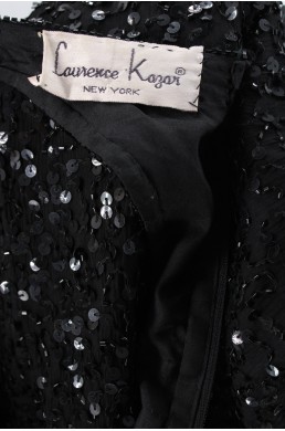 Robe perlée Laurence Kazar noir label