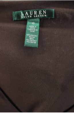 Robe doublée Lauren by Ralph Lauren marron chocolat label