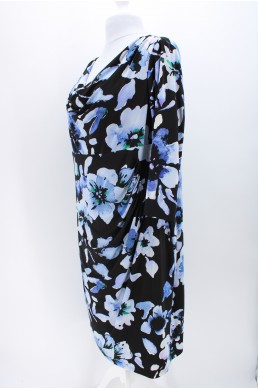 Robe doublée Lauren by Ralph Lauren Dress noir et bleu vintage