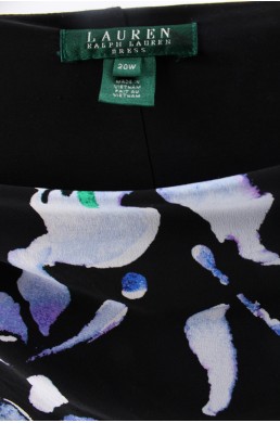 Robe doublée Lauren by Ralph Lauren Dress noir et bleu label