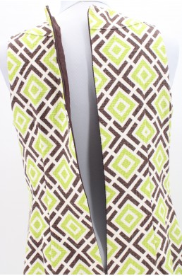 Robe Michael by Michael Kors blanc, vert anis et marron