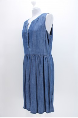 Robe Tommy Hilfiger bleue en lyocell