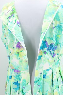 Robe Calvin Klein verte multicolore en coton