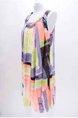 Robe Simply Vera by Vera Wang rose vert et violet vintage