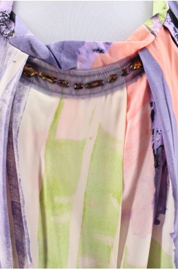 Robe Simply Vera by Vera Wang rose vert et violet vintage label
