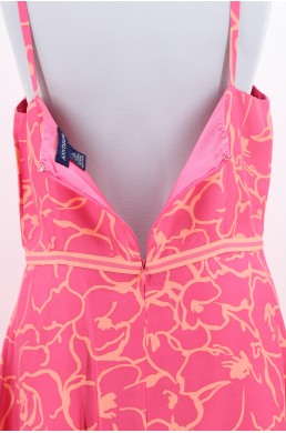 Robe Ann Taylor rose en soie vintage