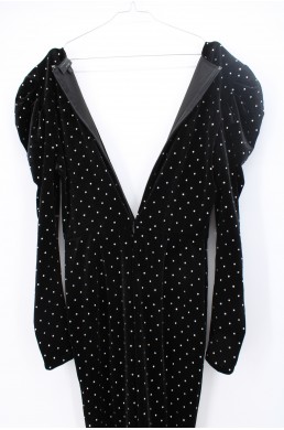 Combinaison jumpsuit Lulu by Michael Costello X Revolve en velours noir