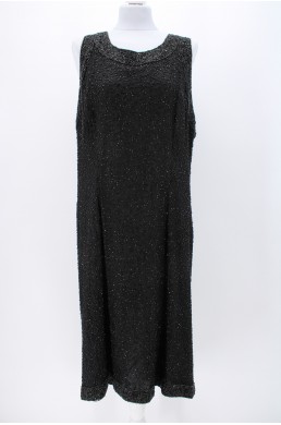 Robe perlée Laurence Kazar noir