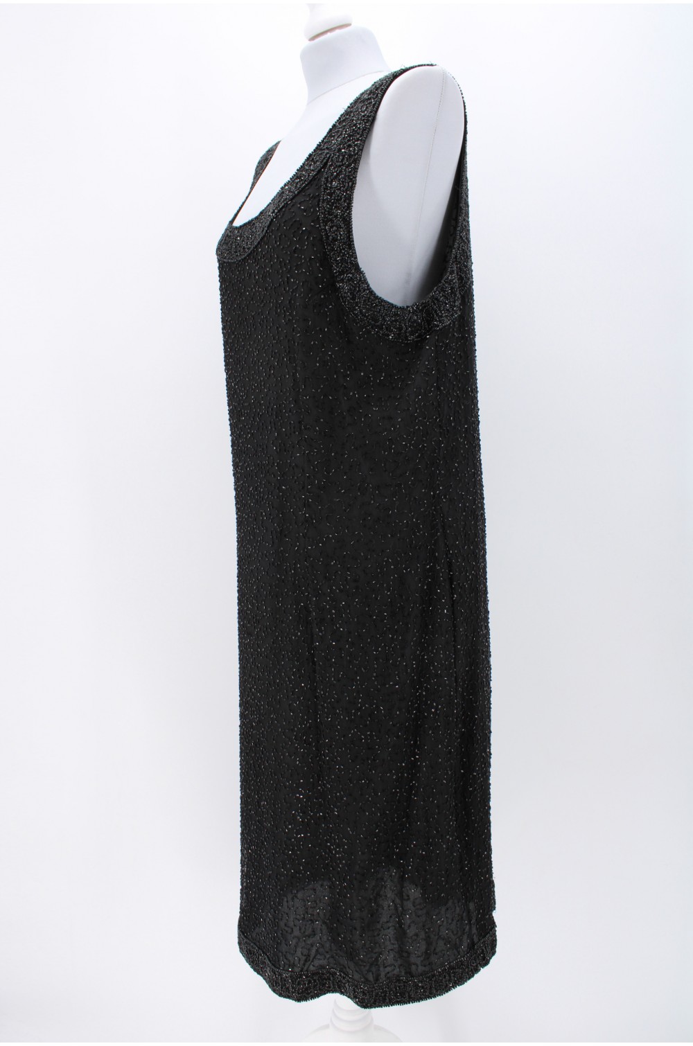 Vintage Silk Beaded Black Evening Blouse | Laurence Kazar New York Top| | de design floral Taille 2X - France