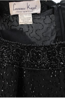 Robe perlée (beads) Laurence Kazar noire label