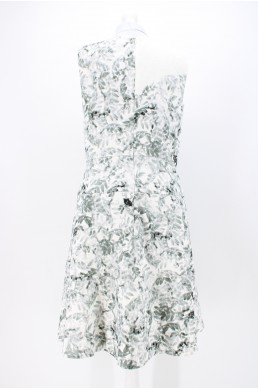 Robe brodée Karl Lagerfeld Paris blanc et gris