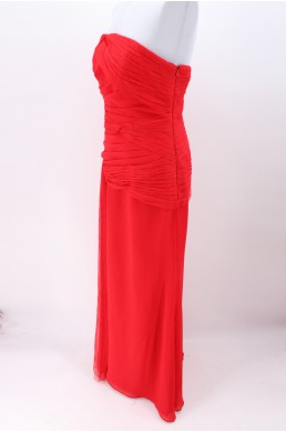 Robe de soirée doublée Vera Wang White Red rouge