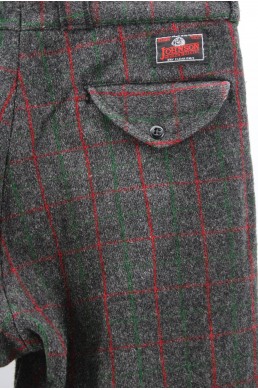 Pantalon Johnson Woolen Mills gris foncé Adirondack plaid vintage