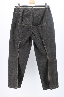 Pantalon noir Jean denim Marithé + Francois Girbaud