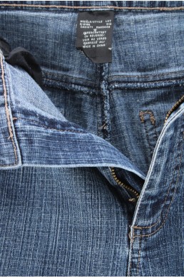 Pantalon Jean denim Simon Chang bleu en coton vintage
