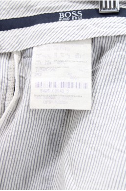 Pantalon Hugo Boss gris foncé en coton vintage label