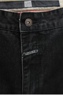 Pantalon Pantacourt jean denim Marithé + Francois Girbaud noir en coton