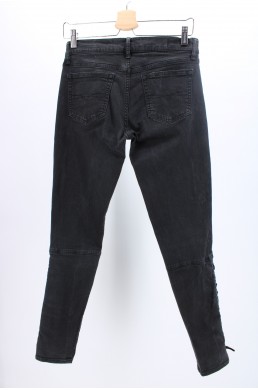 Pantalon jean denim Ralph Lauren noir effet délavé