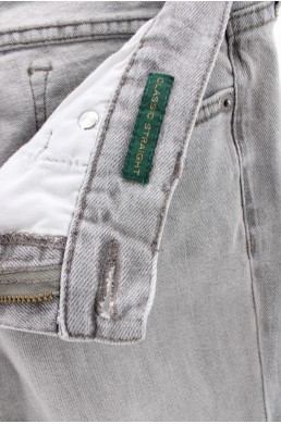 Pantalon jean denim Ralph Lauren gris en coton vintage label