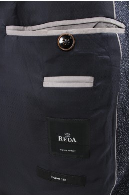 Veste Boss by Hugo Boss bleu chiné en laine vierge Italy