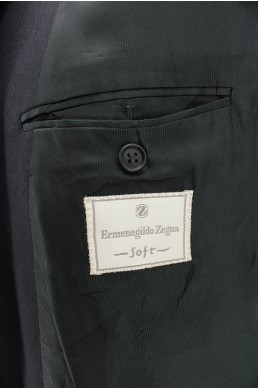 Veste Ermenegildo Zegna Soft bleu marine - Made in Italia label