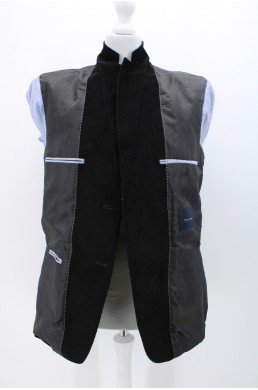 Veste en velours côtelé (corduroy) Tommy Hilfiger noir en laine vintage