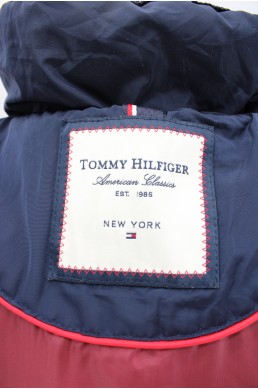 Blouson parka doudoune Tommy Hilfiger bleu marine label