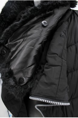 Blouson parka doudoune Calvin Klein noir type Bomber capuche