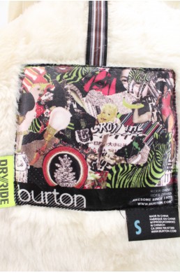 Blouson de ski, veste de snowboard Burton Dryride blanc cassé (Snowboarding jacket) label