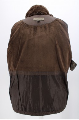 Blouson parka doudoune Andrew Marc New York marron doublure
