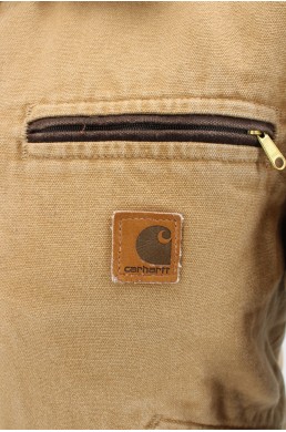 Blouson veste Carhartt beige modèle Détroit - 100 % coton - Logo